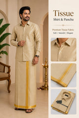 Premium Tissue Shirt & Pancha Set