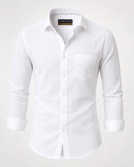 Premium Linen Cotton White Shirt