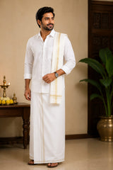 Premium Linen Cotton White Shirt