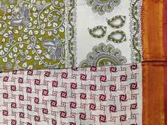 Kalamkari Chennuri Silk Nizam Border Sarees