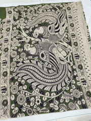 Kalamkari Chennuri Silk Nizam Border Sarees