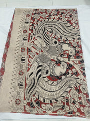 Kalamkari Chennuri Silk Nizam Border Sarees