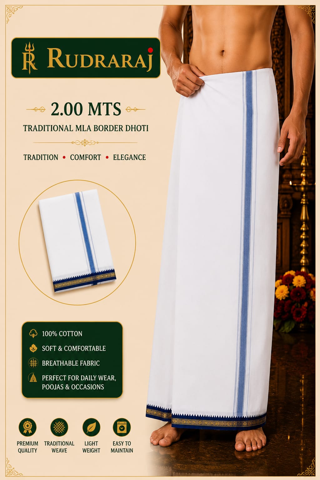 MLA Border Cotton Pancha