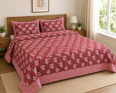 Premium Cotton Bombay Print King Size Bedsheet Set