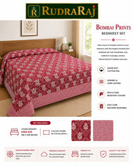 Premium Cotton Bombay Print King Size Bedsheet Set
