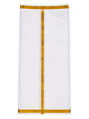 Readymade White Pancha with Pocket & Angavasthram Set