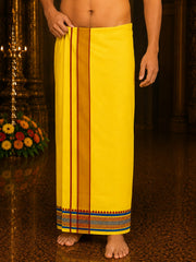 Traditional Cotton Dhoti & Angavasthram Set