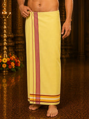 Traditional Cotton Dhoti & Angavasthram Set