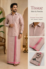 Premium Tissue Shirt & Pancha Set