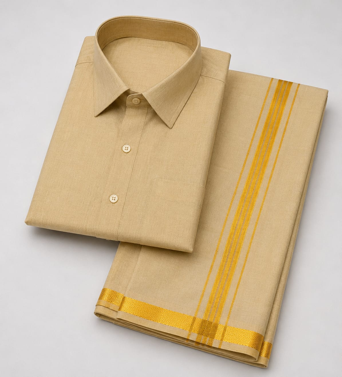 Premium Tissue Shirt & Pancha Set