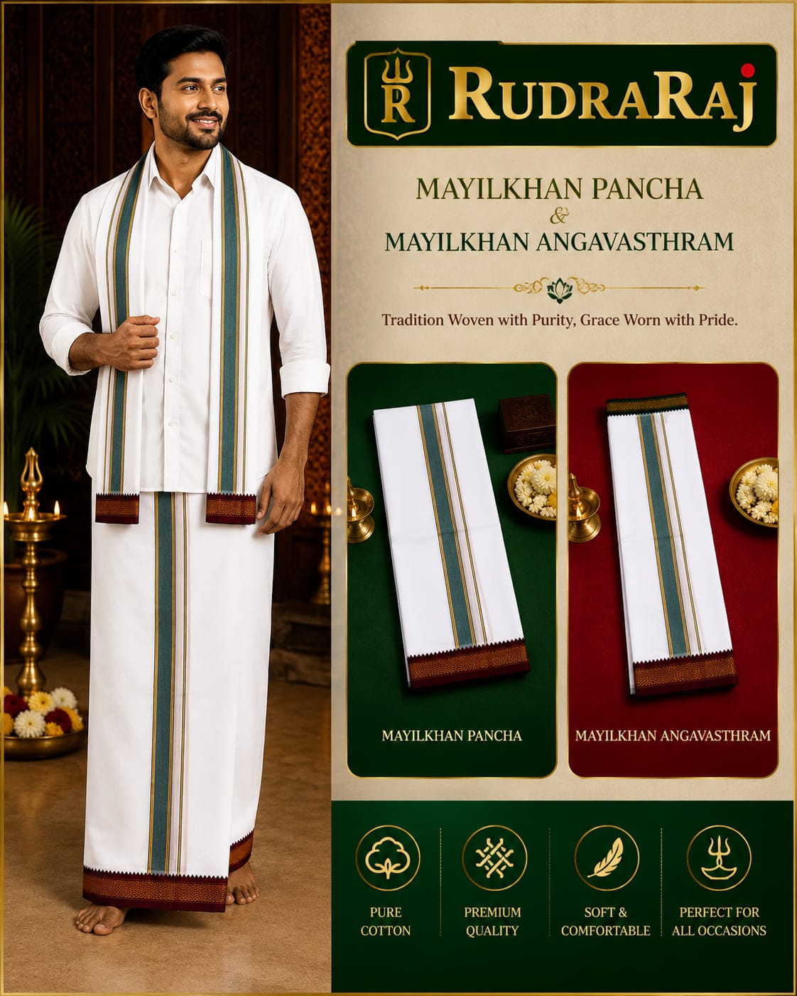 Mayilkhan Border Cotton Dhoti