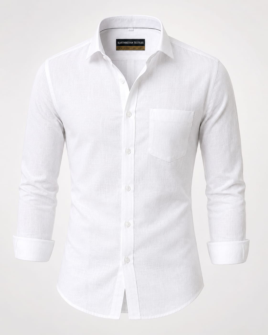 Premium Linen Cotton White Shirt