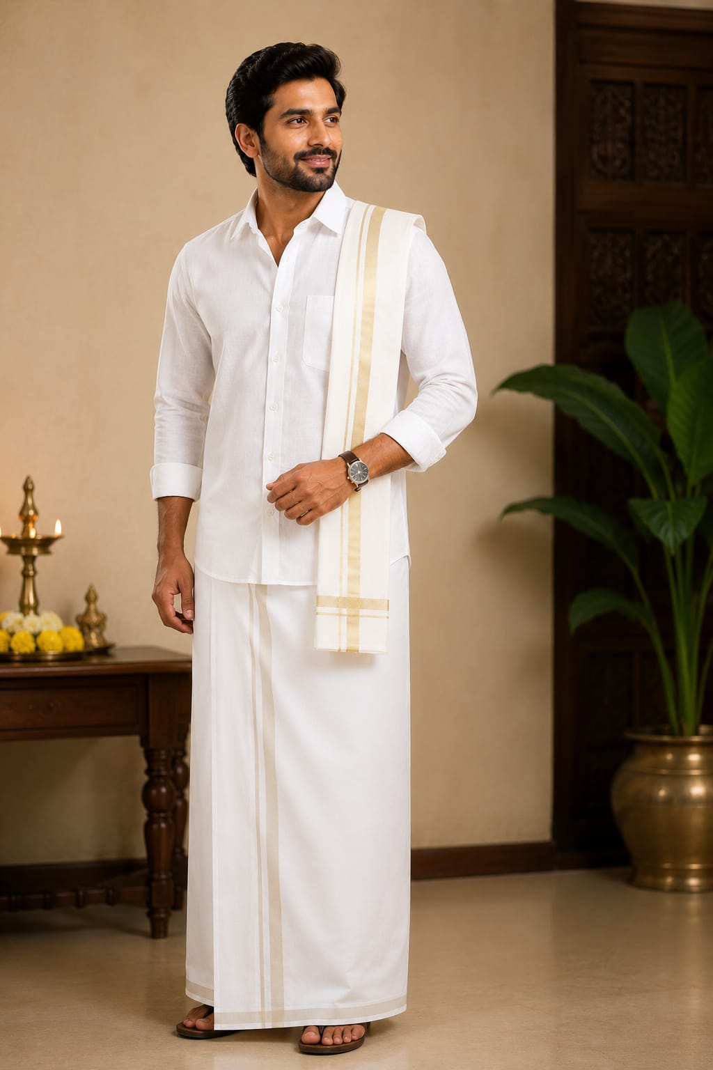 Premium Linen Cotton White Shirt