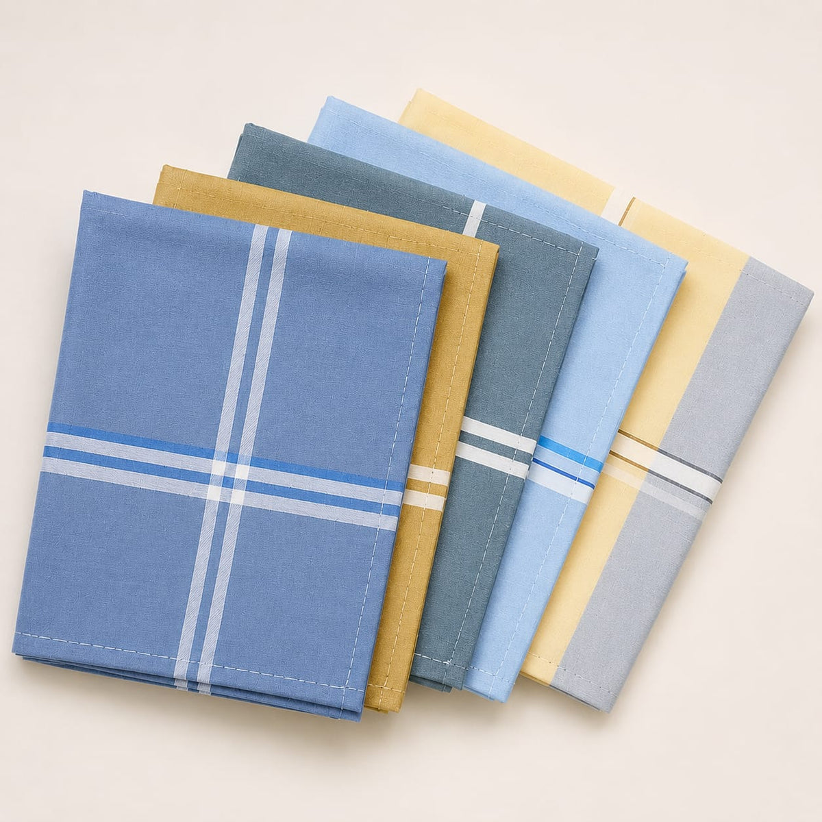 Premium Men's Cotton Handkerchiefs – Pack of 6