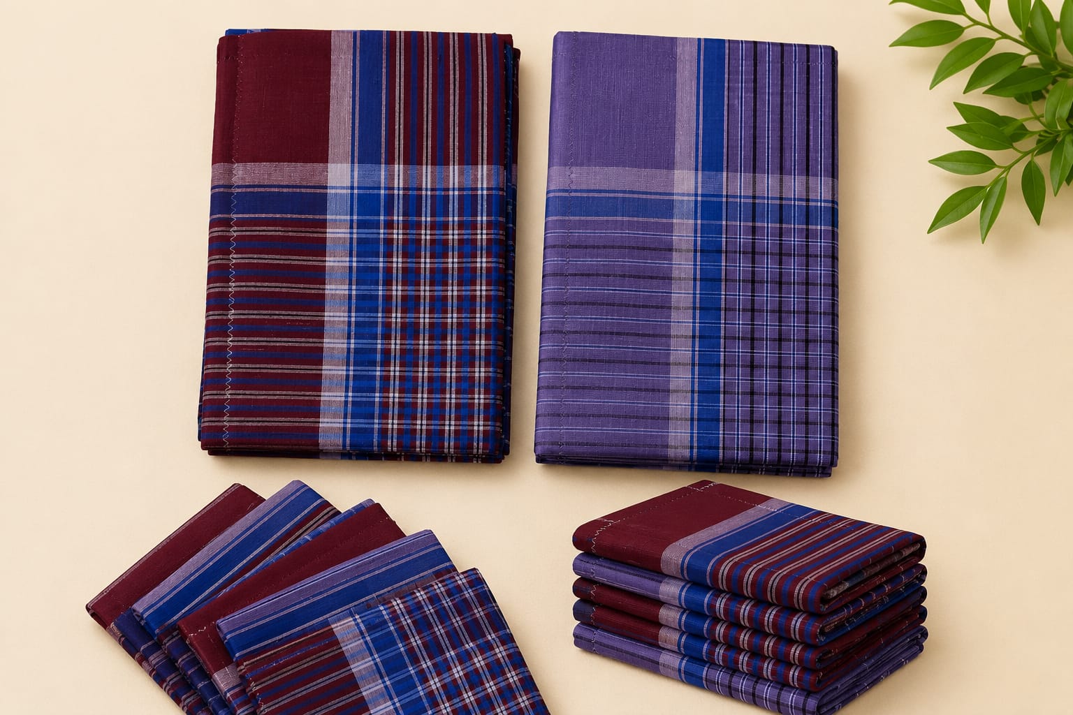 Premium Men's Cotton Handkerchiefs – Pack of 6