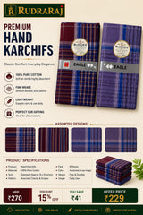 Premium Men's Cotton Handkerchiefs – Pack of 6