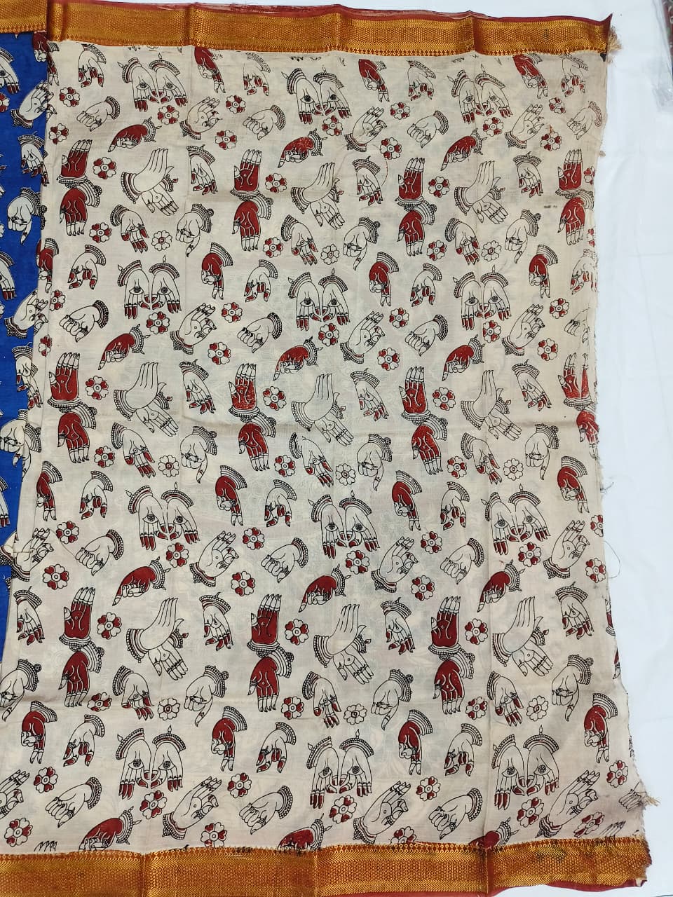 Kalamkari Chennuri Silk Nizam Border Sarees