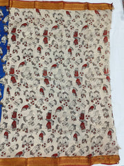 Kalamkari Chennuri Silk Nizam Border Sarees