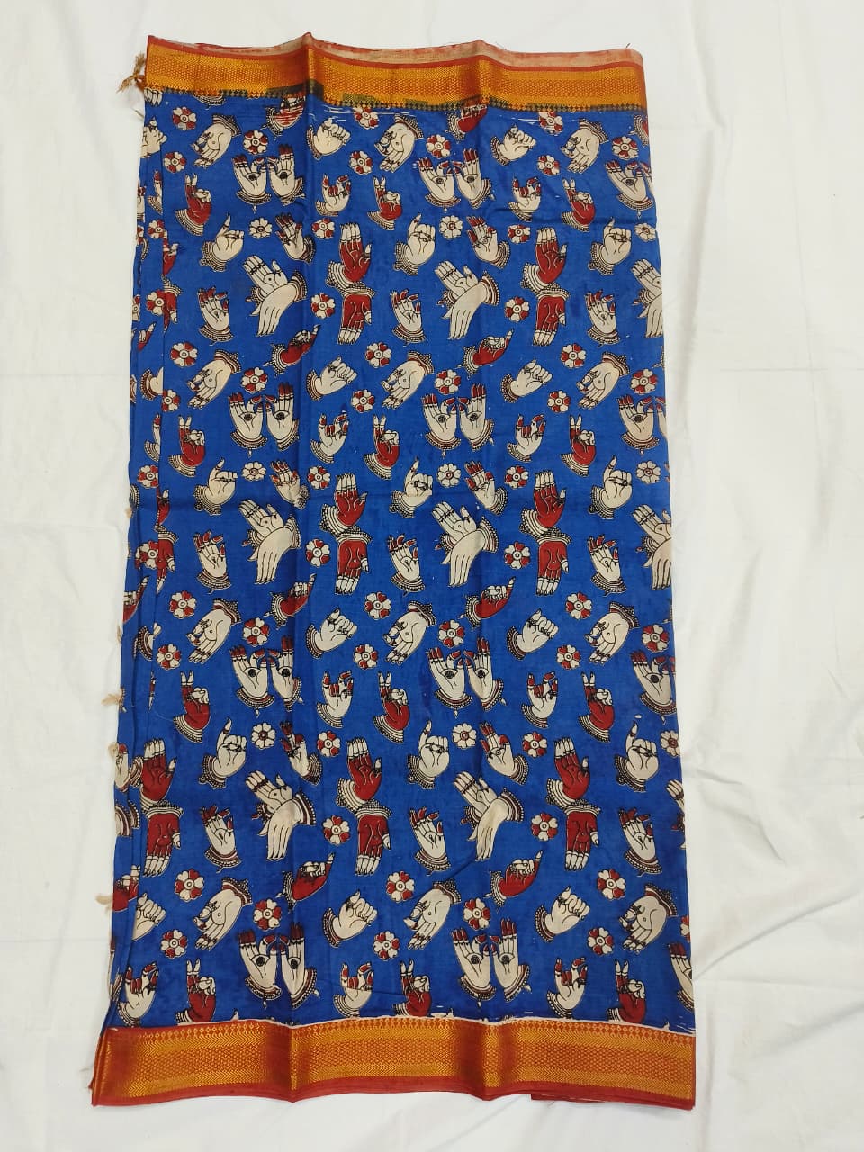 Kalamkari Chennuri Silk Nizam Border Sarees