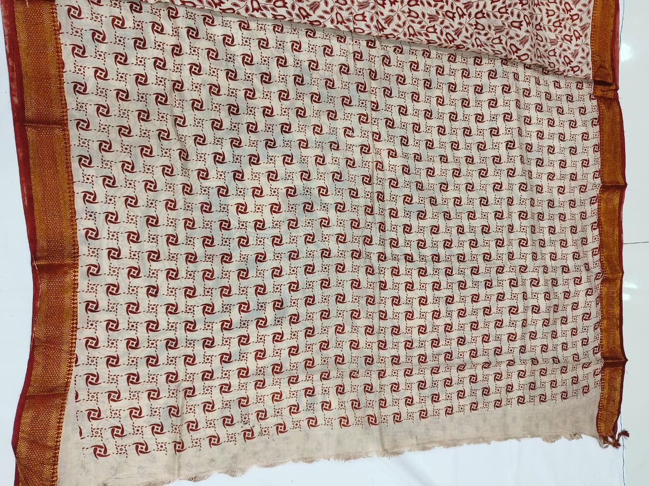 Kalamkari Chennuri Silk Nizam Border Sarees