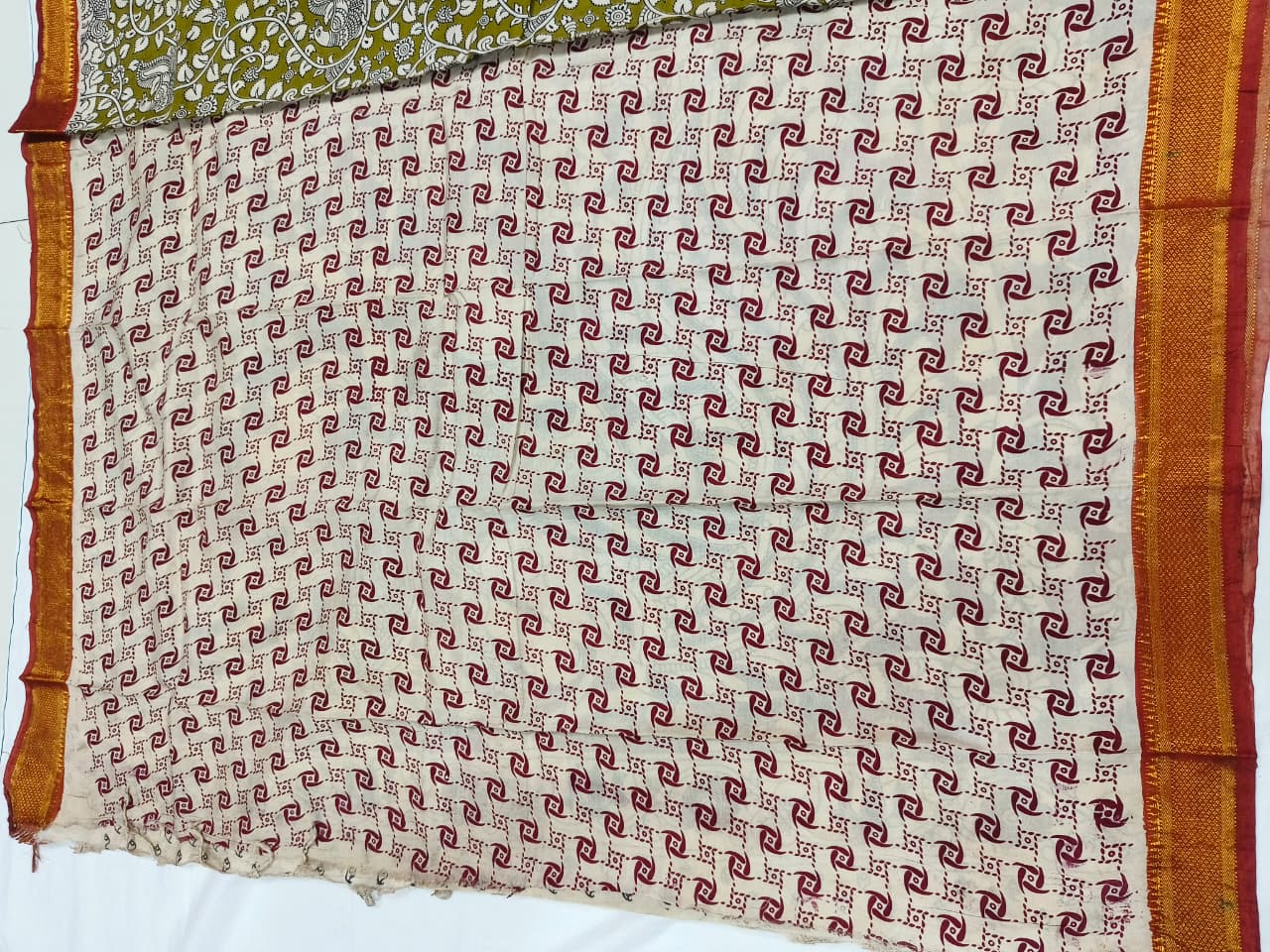 Kalamkari Chennuri Silk Nizam Border Sarees