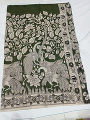 Kalamkari Chennuri Silk Nizam Border Sarees