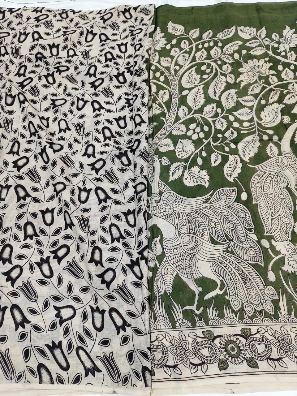 Kalamkari Chennuri Silk Nizam Border Sarees