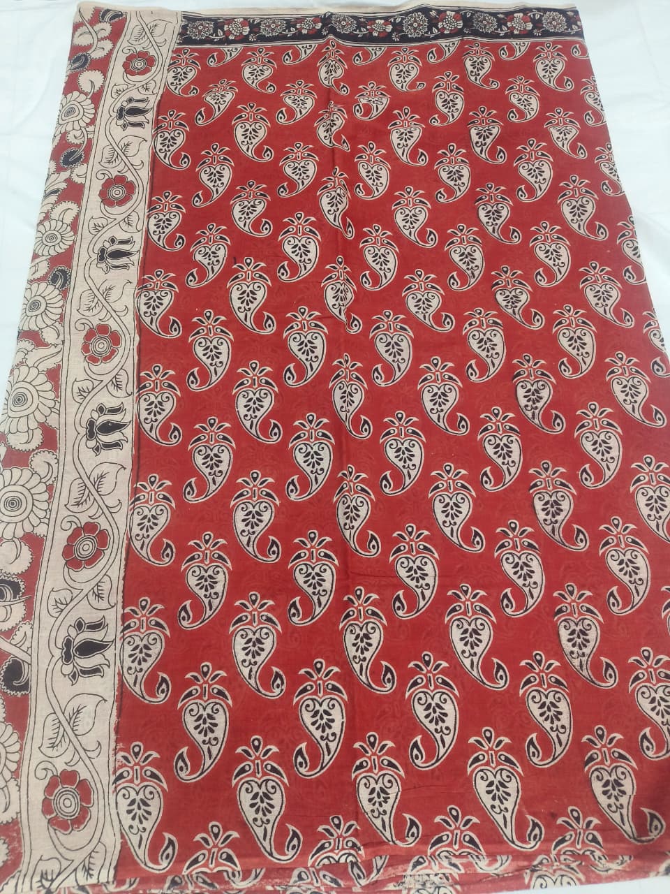Kalamkari Chennuri Silk Nizam Border Sarees
