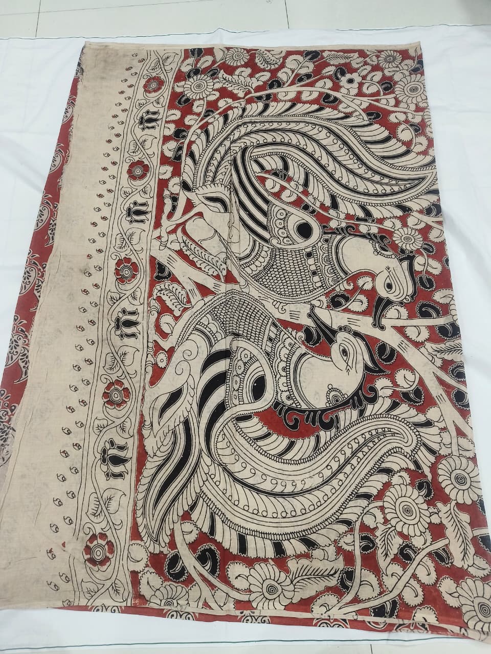 Kalamkari Chennuri Silk Nizam Border Sarees