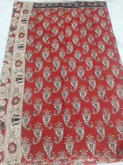 Kalamkari Chennuri Silk Nizam Border Sarees