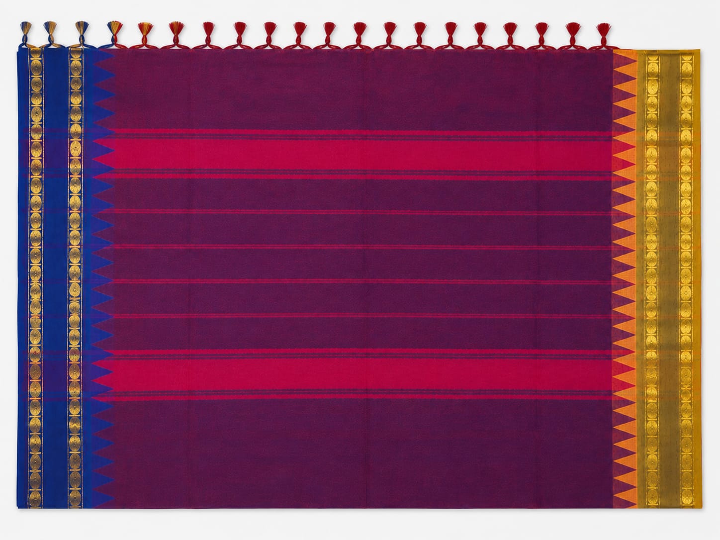 Mangalagiri Pure Cotton Saree with Rich Jari Border