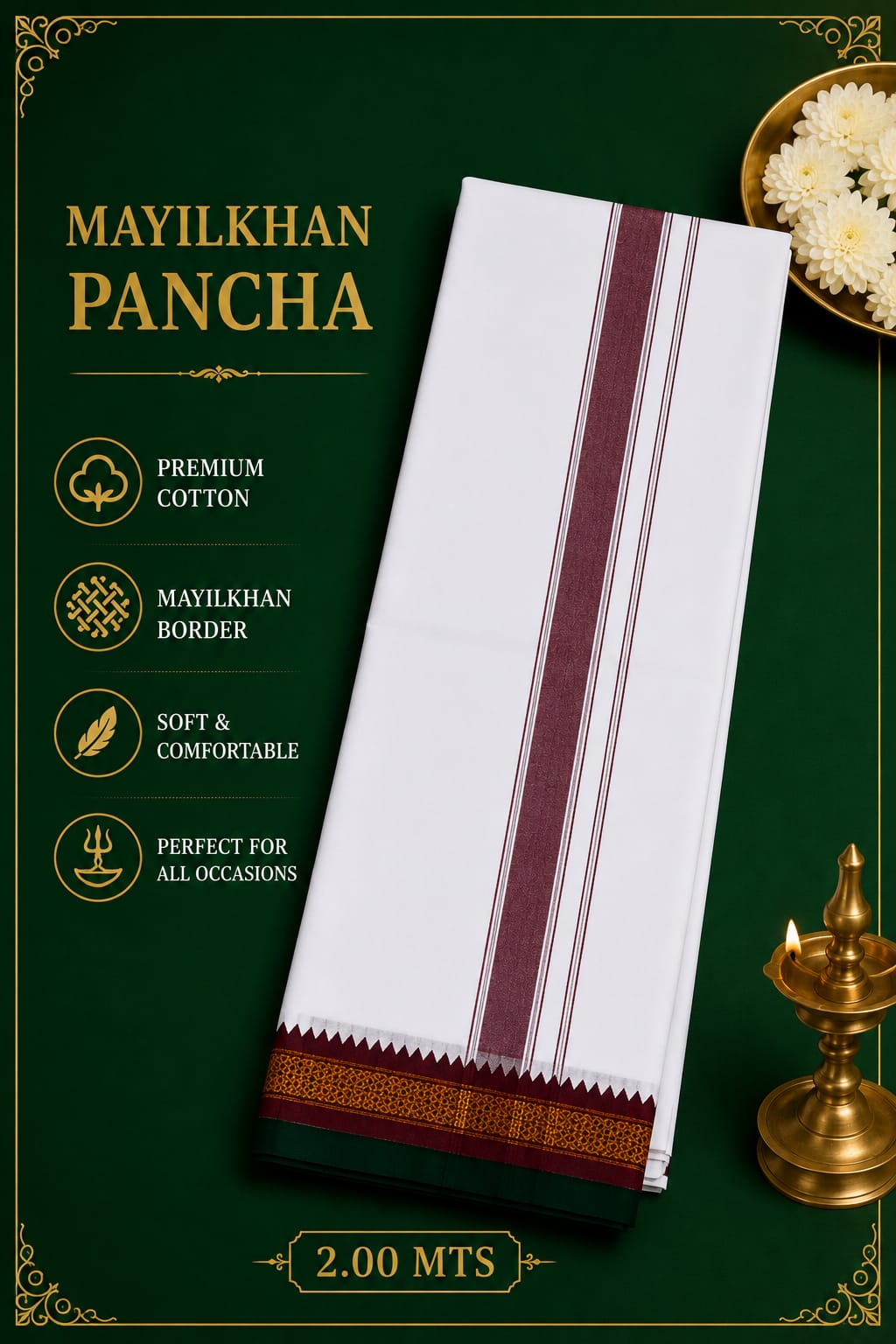 Mayilkhan Border Cotton Dhoti
