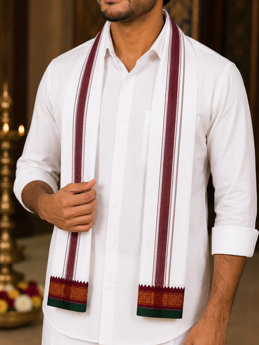 Mayilkhan Border Cotton Angavasthram